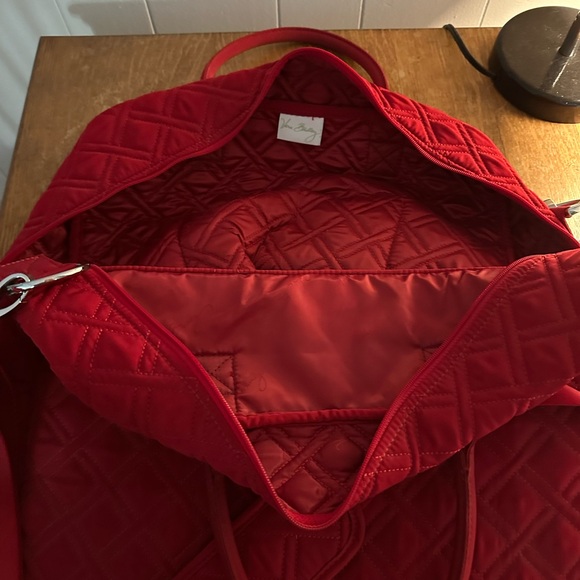 Classic Red Vera Bradley Weekend Duffle Bag. Excellent condition. No flaws. - Picture 3 of 5